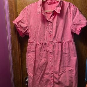Women's Bright Pink Dress-Size L